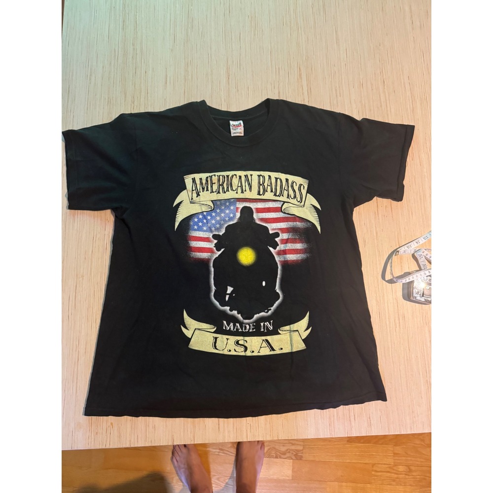 Vintage 2000 WWF The Undertaker American Badass T-Shirt XL Black WWE 29